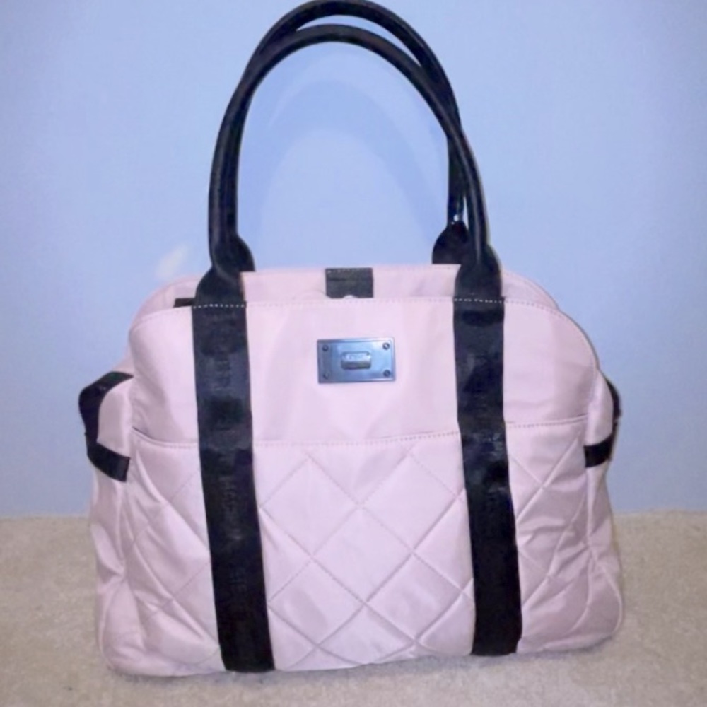 Steve Madden quilted nylon tote.